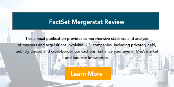Factset Mergerstat Review Annual Report