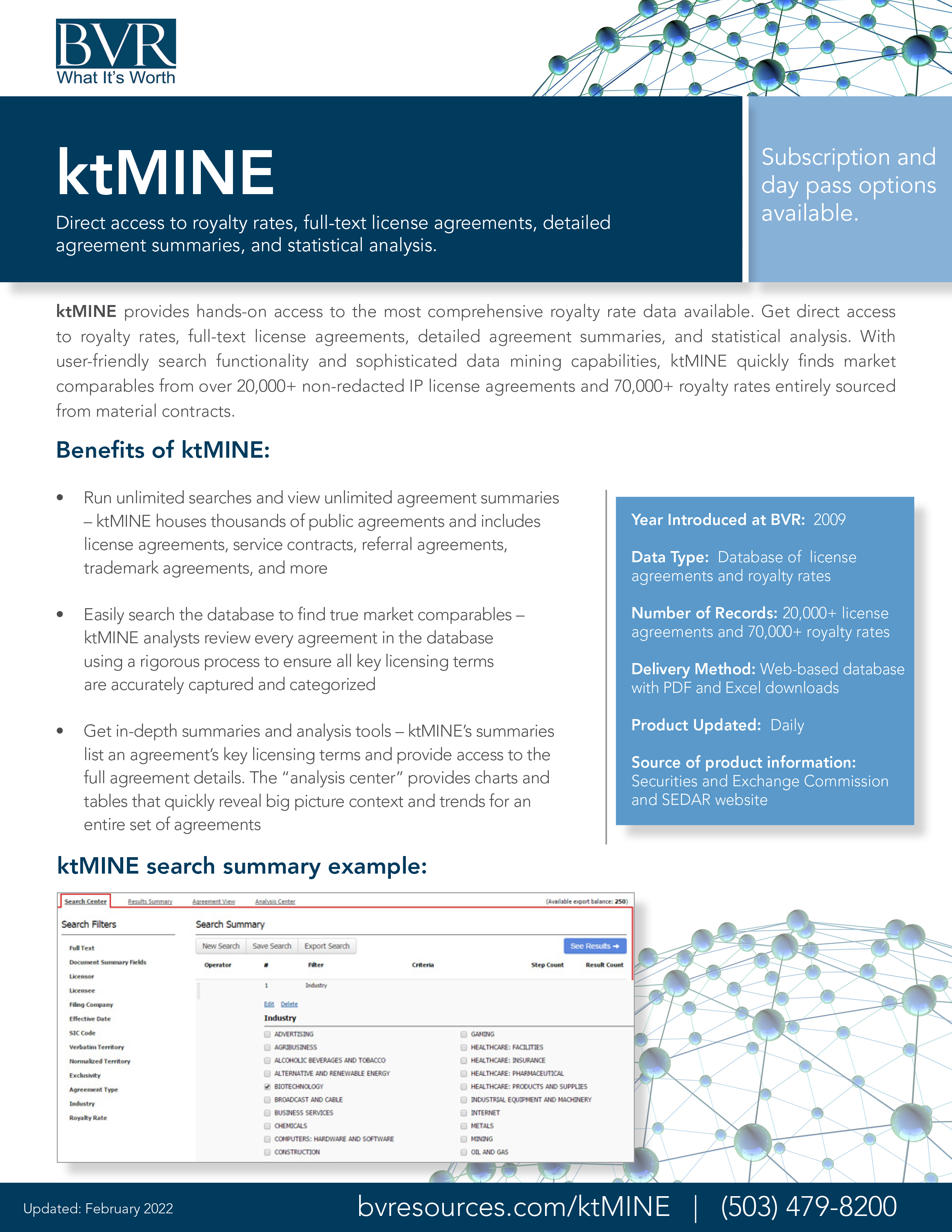 ktMINE Product Spec Sheet COVER