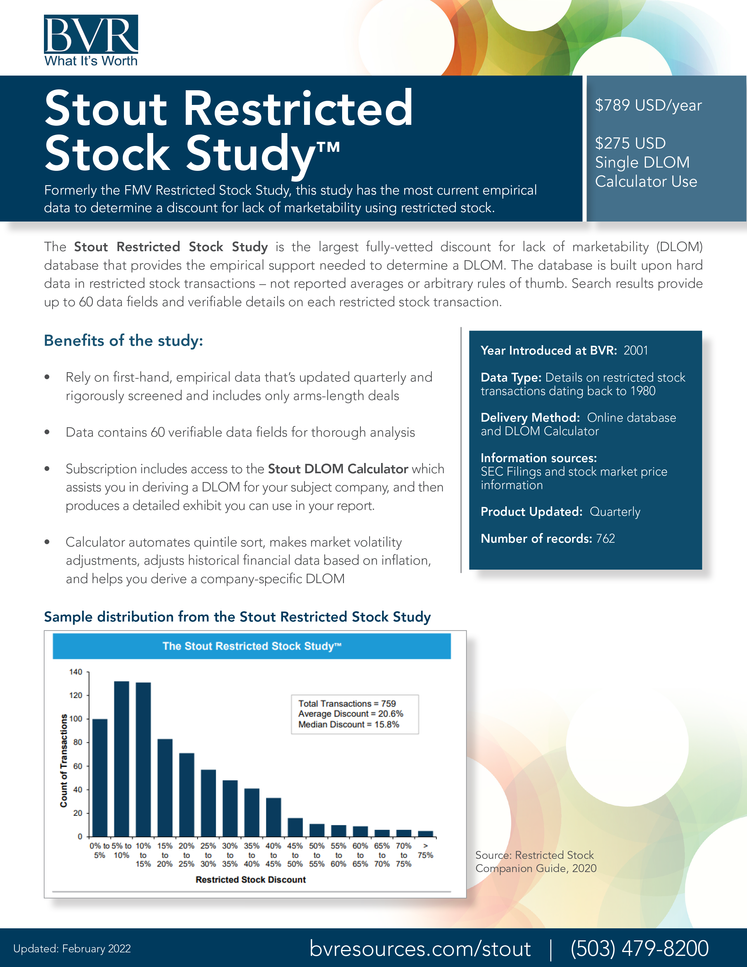 Stout Restricted Stock Study Product Spec Sheet COVER