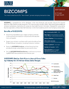 BIZCOMPS Transaction Database Summary Sheet
