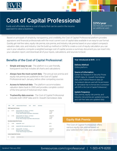 Cost of Capital Professional Spec Sheet
