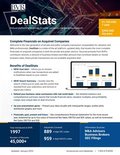 Deal Stats - Spec Sheet