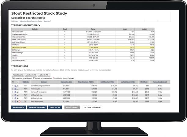 Stout Restricted Stock Study Screen Shot